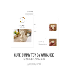 Cute bunny toy amigurumi pattern by AmiGuide