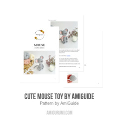 Cute mouse toy amigurumi pattern by AmiGuide