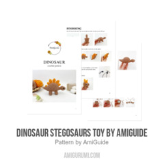 Dinosaur Stegosaurs toy amigurumi pattern by AmiGuide