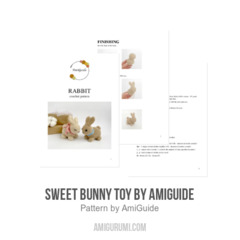 Sweet bunny toy amigurumi pattern by AmiGuide