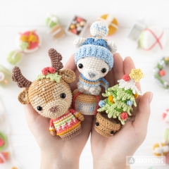 Christmas Minis set 3 amigurumi by AradiyaToys