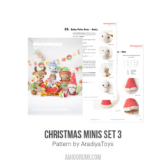 Christmas Minis set 3 amigurumi pattern by AradiyaToys