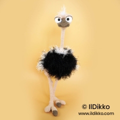 Oswald the Ostrich amigurumi pattern by IlDikko