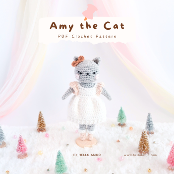 Amy the Cat Crochet Pattern PDF amigurumi pattern by Hello Amijo