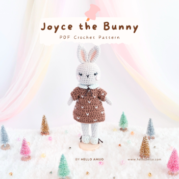 Joyce the Bunny Crochet Pattern PDF amigurumi pattern by Hello Amijo
