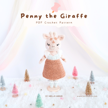Penny the Giraffe Crochet Pattern amigurumi pattern by Hello Amijo