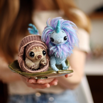 2 in 1 Crochet dragon Sisu &TukTuk  amigurumi pattern by Loopy Pattern