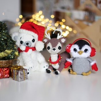 3 in 1 Crochet Christmas bundle amigurumi pattern by Loopy Pattern