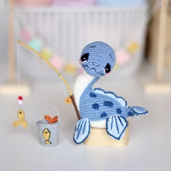 Dinosaur Plesiosaur Bluey amigurumi pattern by Loopy Pattern