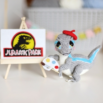 Dinosaur Velociraptor Vincent amigurumi pattern by Loopy Pattern