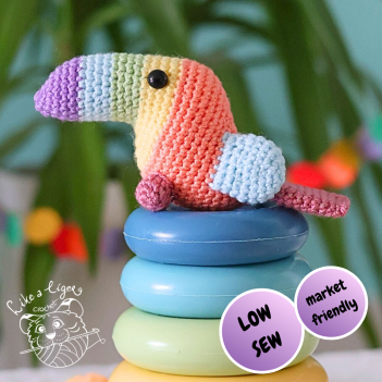Tilly the toucan amigurumi pattern by LikeALigerCrochet