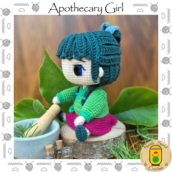 Apothecary Girl amigurumi pattern by Neith Sand Crochet