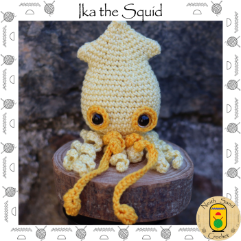 Ika the Squid amigurumi pattern by Neith Sand Crochet