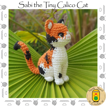 Sabi the Tiny Calico Cat amigurumi pattern by Neith Sand Crochet