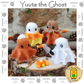 Yuuta the Ghost amigurumi pattern by Neith Sand Crochet