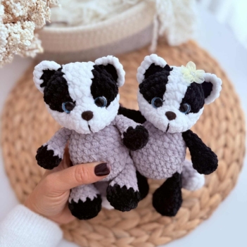 Little Badger amigurumi pattern by DanArtEstonia