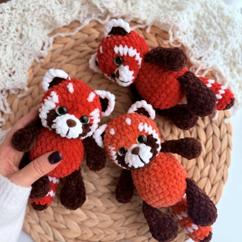 Red Panda amigurumi pattern by DanArtEstonia