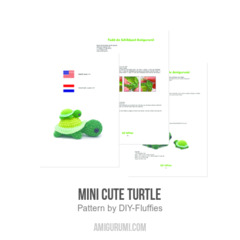 Mini Cute Turtle amigurumi pattern by DIY Fluffies