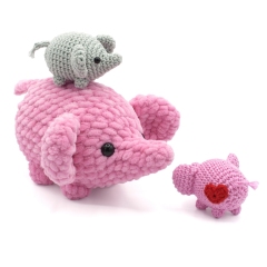 Mini Love Elephant amigurumi pattern by DIY Fluffies