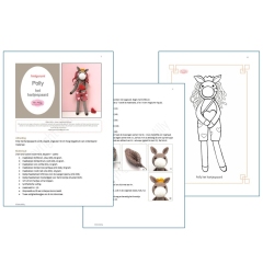 Long Leg Polly the heart horse amigurumi pattern by Mrs Milly