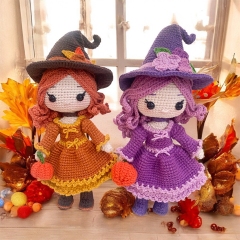 Lila a romantic witch amigurumi pattern by Conmismanoss