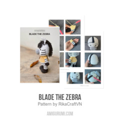 Blade the Zebra amigurumi pattern by RikaCraftVN