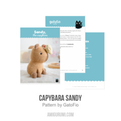 Capybara Sandy amigurumi pattern by GatoFio