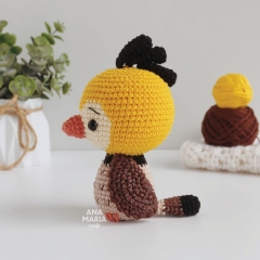 Elvis, the Woodpecker Bird amigurumi pattern by Ana Maria Craft