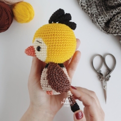 Elvis, the Woodpecker Bird amigurumi by Ana Maria Craft