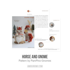 Horse and Gnome amigurumi pattern by PamPino Gnomes
