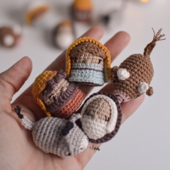 Mini Nativity scene amigurumi by O Recuncho de Jei
