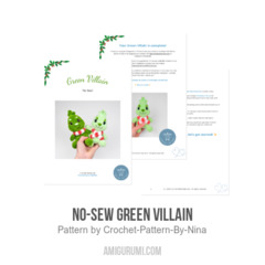 No-Sew Green Villain amigurumi pattern by Crochet Pattern By Nina