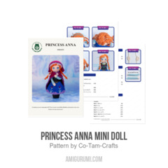 Princess Anna mini doll amigurumi pattern by Co Tam Crafts