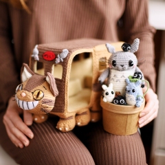 2 in 1 Catbus and Totoro amigurumi pattern by Loopy Pattern