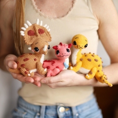 3 in 1 Crochet dinosaurs pattern #4 amigurumi pattern by Loopy Pattern