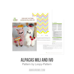 Alpacas Mili and Ivo amigurumi pattern by Loopy Pattern