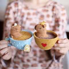 Capybaras Cocoa and Tea amigurumi pattern by Loopy Pattern