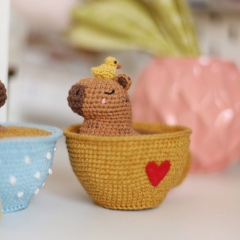 Capybaras Cocoa and Tea amigurumi by Loopy Pattern
