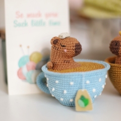 Capybaras Cocoa and Tea amigurumi pattern by Loopy Pattern