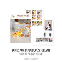 Dinosaur Diplodocus Jordan amigurumi pattern by Loopy Pattern