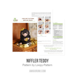 Niffler Teddy amigurumi pattern by Loopy Pattern