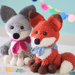 Freddie & Willow the fox & the wolf amigurumi pattern by LikeALigerCrochet