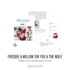 Freddie & Willow the fox & the wolf amigurumi pattern by LikeALigerCrochet