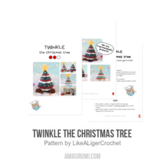Twinkle the Christmas tree amigurumi pattern by LikeALigerCrochet
