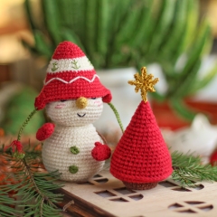 Naughty Snowman amigurumi pattern by Crochery