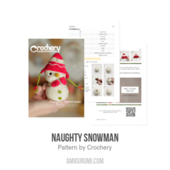 Naughty Snowman amigurumi pattern by Crochery