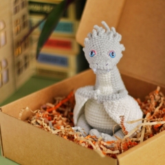 White Dragon & Bank Coin Box amigurumi pattern by Crochery