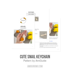Cute snail keychain amigurumi pattern by AmiGuide