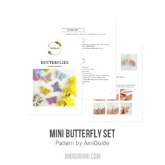 Mini butterfly set amigurumi pattern by AmiGuide