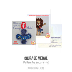 Courage Medal amigurumi pattern by engurumist
